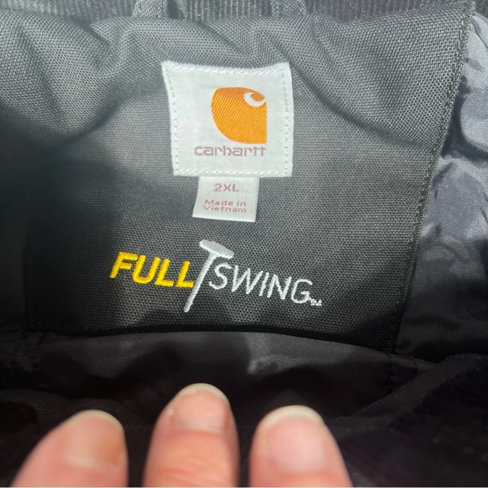 Carhartt Full Swing Relaxed Fit Quick Duck Insulated Traditional Black Coat - Picture 9 of 9